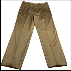 Christian Dior Monsieur Men’s 37 GREEN virgin WOOL dress Pants, Vintage pleated